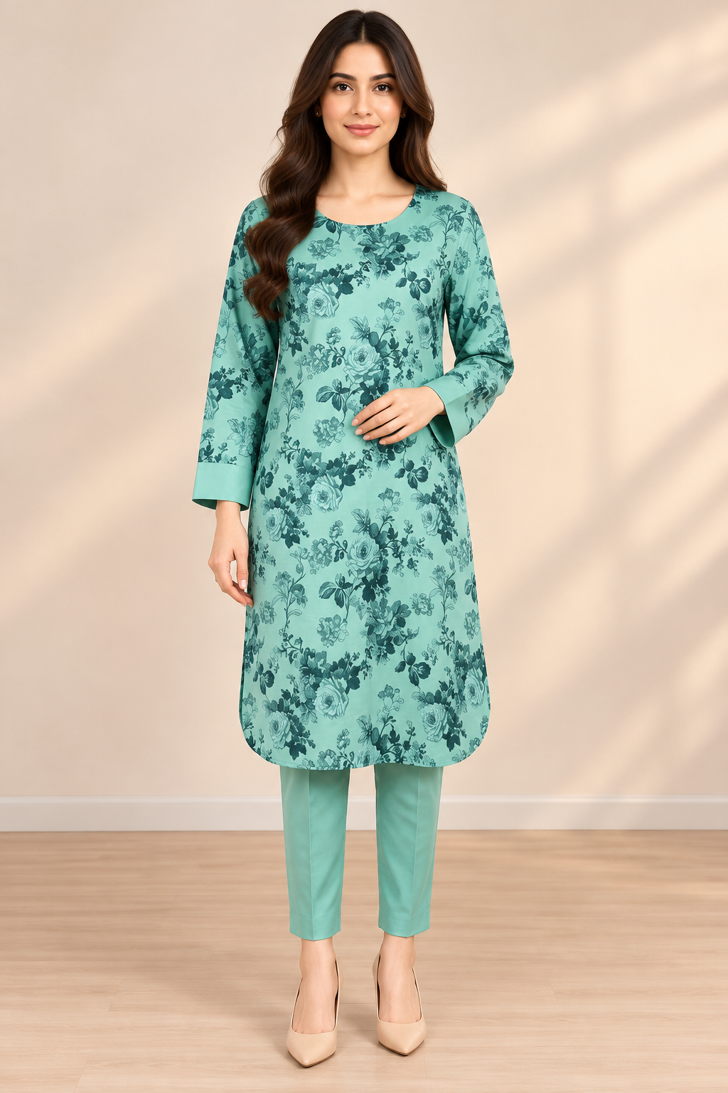 2PC-Mint Blossom – Printed Lawn