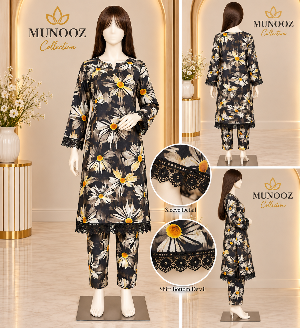 2 PC Sunflower- Linen