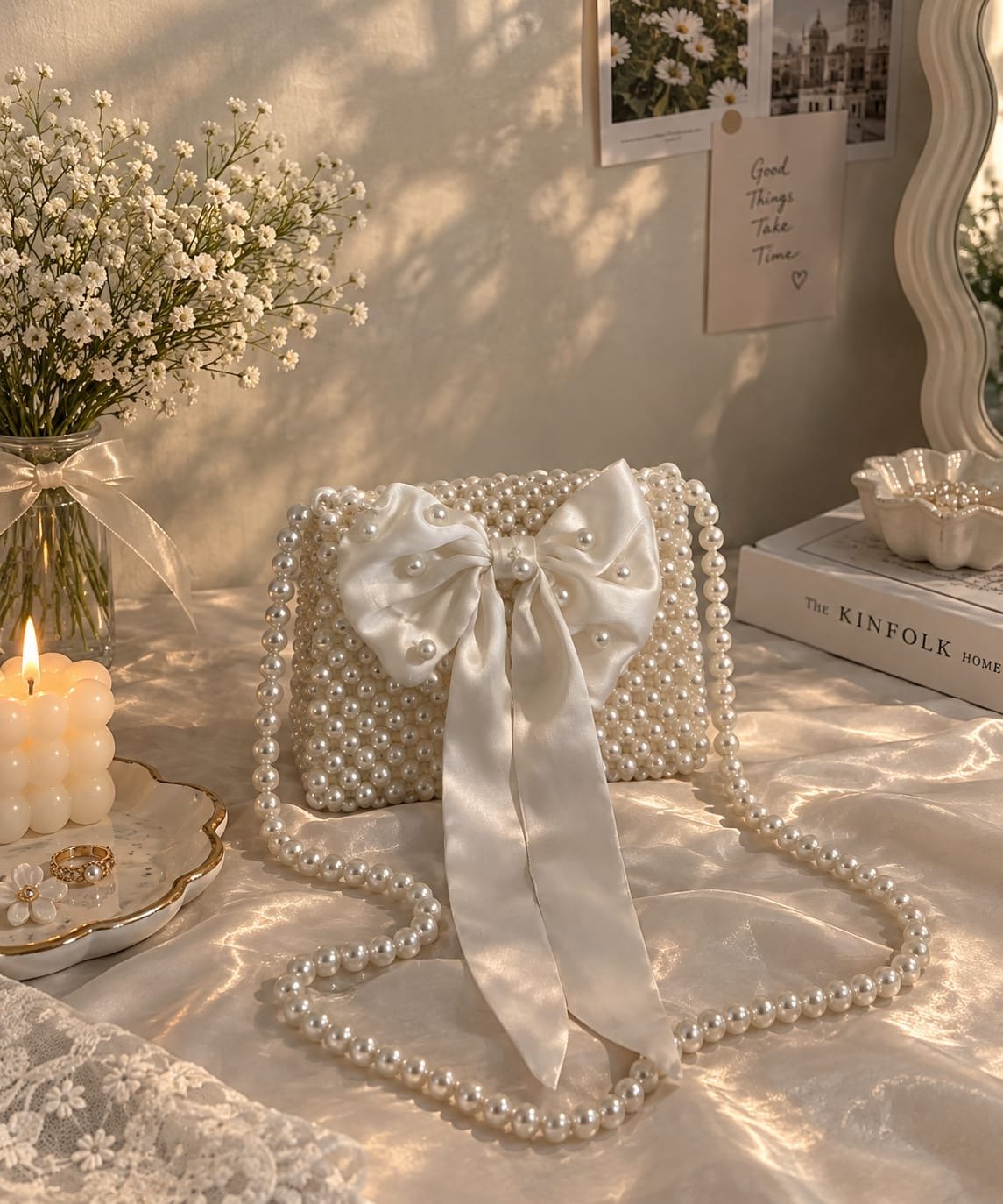 Elegant Pearl Princess Bag