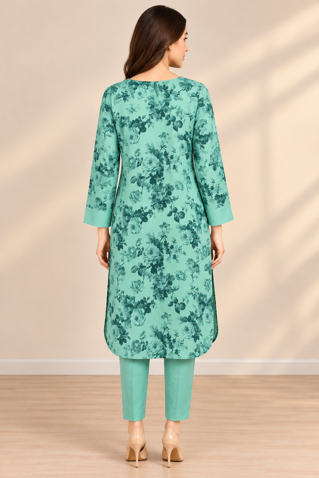 2PC-Mint Blossom – Printed Lawn - Image 3